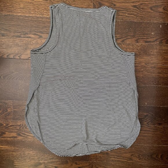 Madewell Strum Striped Black and White Tank Top-Small - Picture 5 of 10